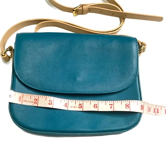 BATA 100% Genuine Leather Teal Green CrossBody Bag - Picture 5 of 8